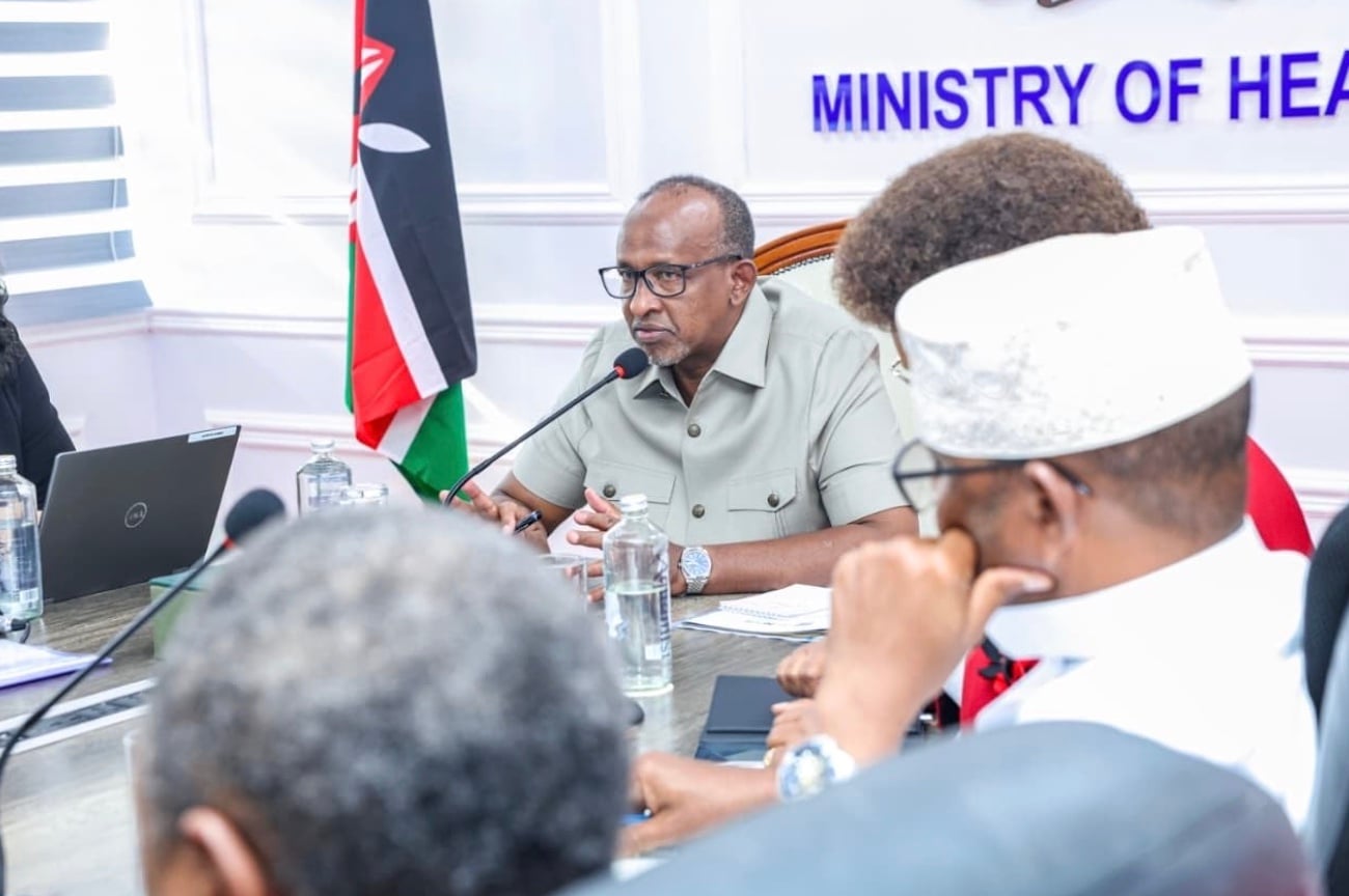 Health CS Aden Duale at an engagement with health and development partners.